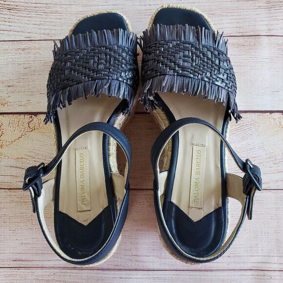 Paloma Barcelo Woven Platform Espadrille Sandals - Picture 4 of 15